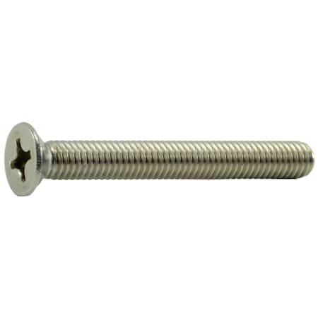 Midwest Fastener M6-1.00 x 50 mm Phillips Flat Machine Screw, Plain A2 Stainless Steel, 8 PK 38088